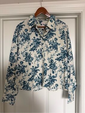 gap x love shack fancy collab button down size large